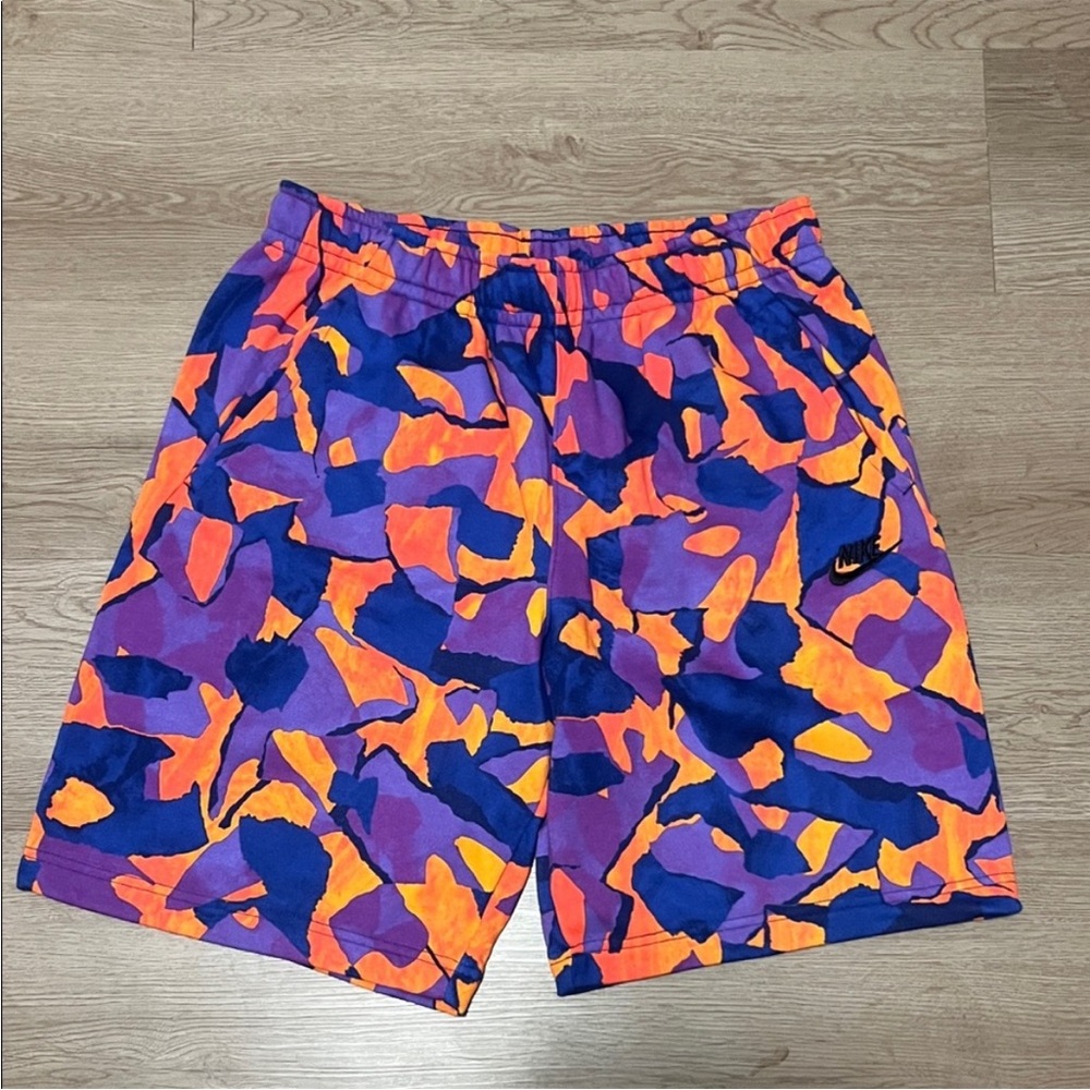 Nike Orange and Purple Patterned Shorts